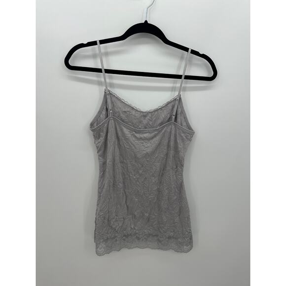 Maurices Y2K Gray Crinkle Lace Tank Top Camisole Size M NWT Fairy Coquette - Picture 2 of 7